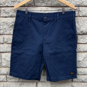RVCA Men's Navy Flat-Front Casual Shorts
